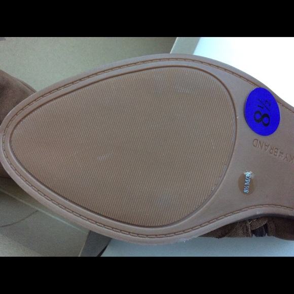 Suede boots ankle boots Lucky brand suede booties cogniac brown booties size 8.5 - Picture 6 of 6